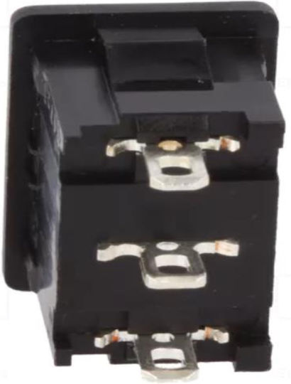 Διακόπτης Rocker On-off-on Επαναφορά Spdt 3 Pin 6a/250vac Άνοιγμα 13.0 X 19.0mm Marquardt 1808.0302