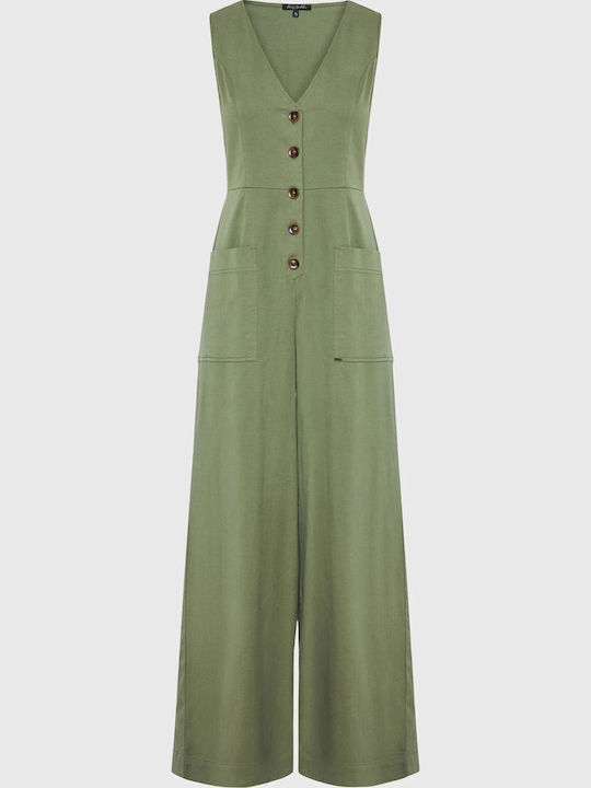 Women's Sleeveless One-piece Suit Hunter Green