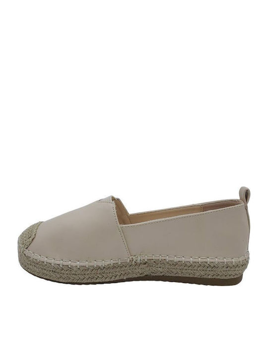 Women's Synthetic Leather Espadrilles Beige