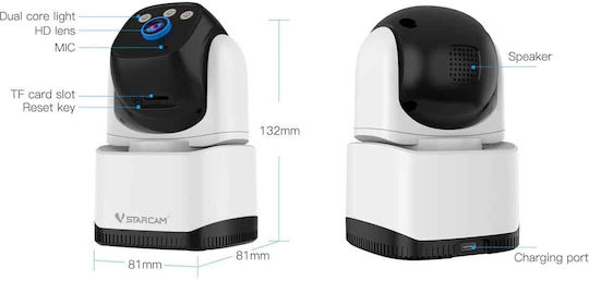Vstarcam CS995 IP Überwachungskamera Wi-Fi Full HD+ 3MP mit Zwei-Wege-Kommunikation und Objektiv 4mm