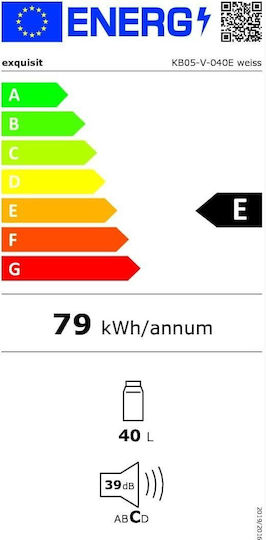 Exquisit Mini Bar 40lt Υ47xΠ44xΒ51εκ. Λευκό KB05-V-040E