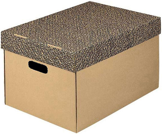 ΙΩΝΙΑ Box Κουτί Αρχειοθέτησης με Καπάκι 30x34x36εκ. Καφέ