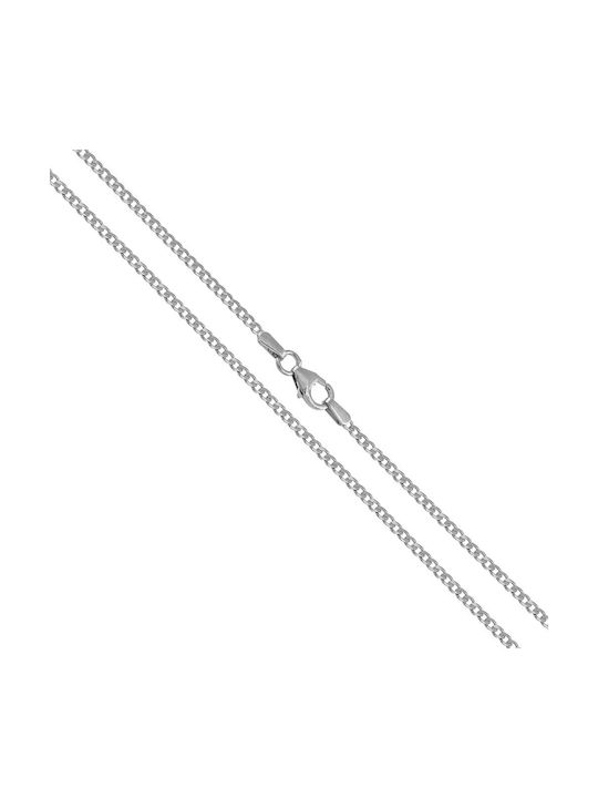 Herren Weißgold Kreuz 14K mit Kette