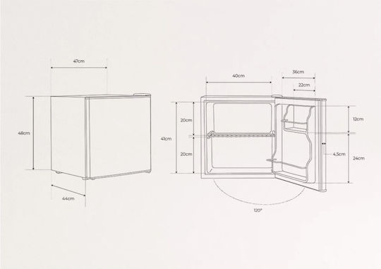 Create Mini Bar 43lt Υ48xΠ47xΒ44εκ. Μαύρο