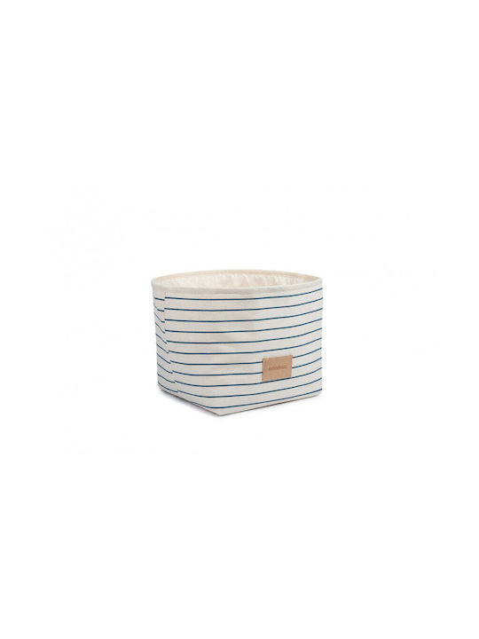 St Germain Basket Django Small Blue Thin Stripes Natural
