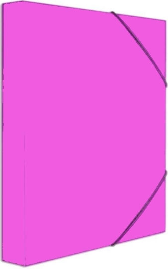Groovy Пластмаса Кутия за файлове с ластик Groovy 36x4x26см. Фуксия 1бр