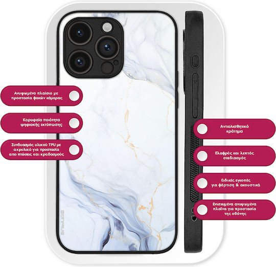 Sonique Marble Series Case for Xiaomi 14t Pro White 02