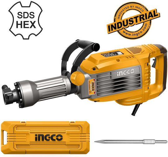 Ingco Impact Demolitionist Electric 1700W with Chuck HEX PDB170068