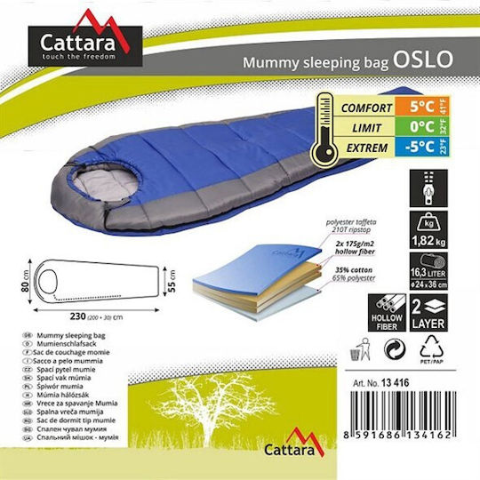 Cattara Sleeping Bag Single 3 Seasons Oslo