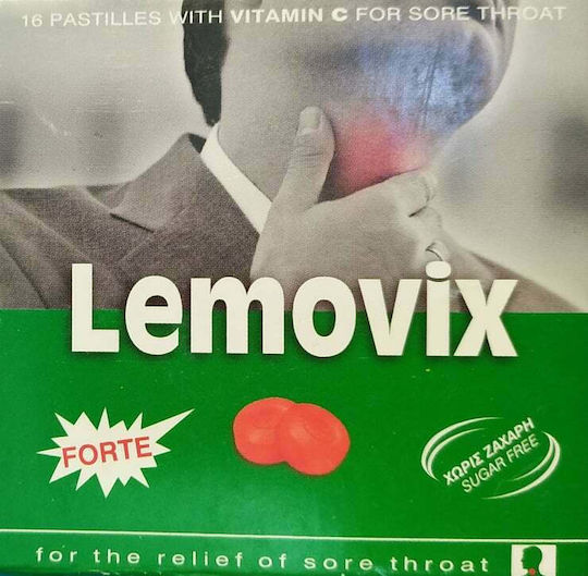 Lemovix Forte Παστίλιες Χωρίς Ζάχαρη Ευκάλυπτος & Μέντα 40gr 16τμχ
