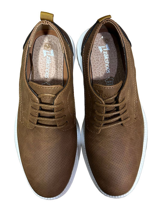 Boys Leather Moccasins with Laces Brown