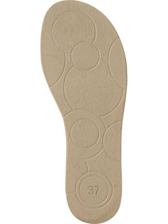 Women's Flat Sandals in Gold Color