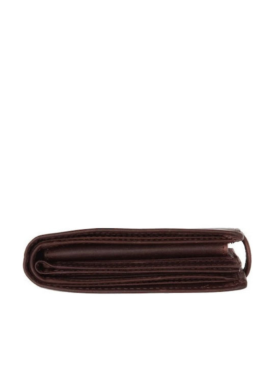 Leather Men's Wallet Cards with RFID Brown