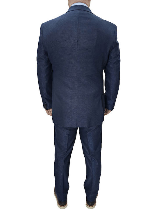 Tiptop Tailors Men's Winter Suit Slim Fit Navy Blue