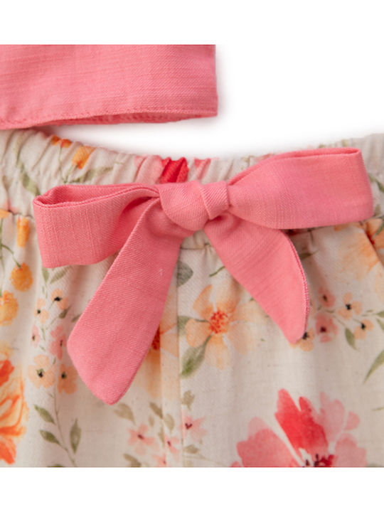 Set pentru copii cu pantaloni Vară 2buc Pink