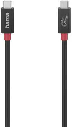 HAMA USB 4 Видео Кабел USB-C Мъжки - USB-C 240W Захранване PD Черен 1м 00200779