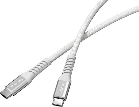 Verbatim Braided USB 2.0 Cable USB-C Male - USB-C 100W PD Gray 1.2m 31854
