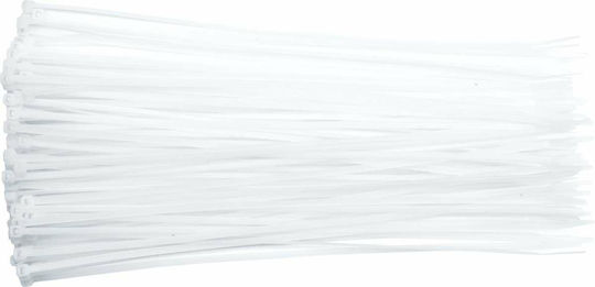 Vorel Δεματικά Καλωδίων Πλαστικά 200mmx4.8mm σε Λευκό χρώμα (100τμχ) (73906)
