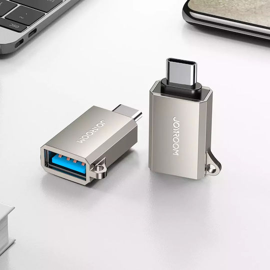 Joyroom S-H151 Μετατροπέας USB-C male σε USB-A male Ασημί 1τμχ