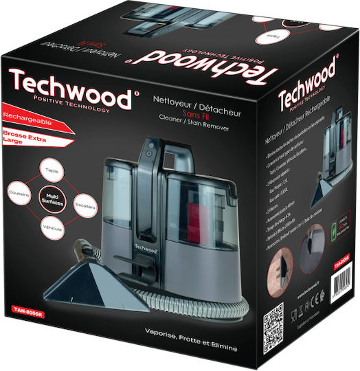 Techwood Rechargeable Vacuum Wet / Dry with Plastic Bin 2.35lt