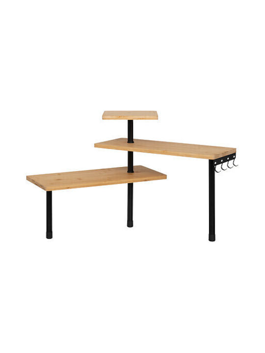 Eckbibliothek Black Velvet-Black Metal 43x43x38cm
