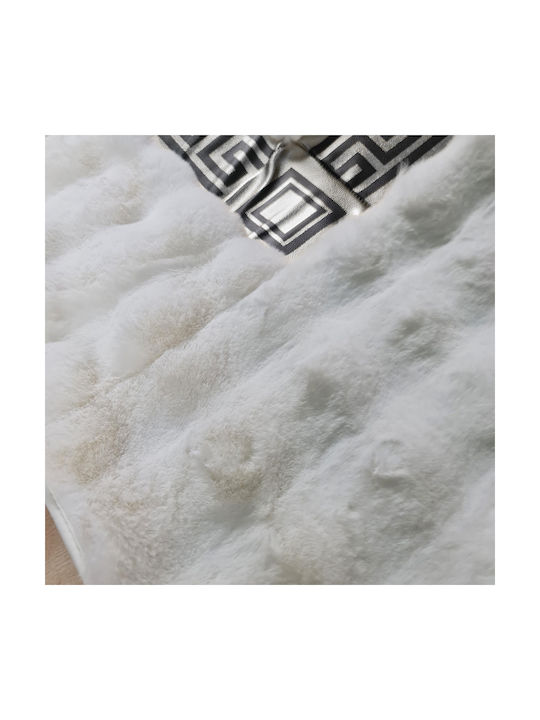 Saray Home Rabbit Luxurius Σετ Shaggy Χαλιά Κρεβατοκάμαρας Λευκά DSN07 WHSLV SET 3τμχ
