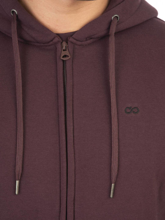 Cardigan pentru Bărbați cu Glugă Purple