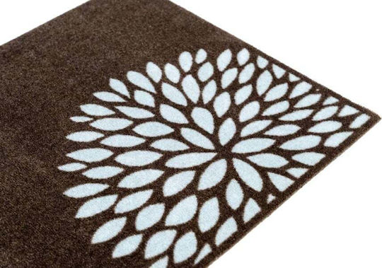 Sdim 917 Flowers Universal Anti-slip Rug Rectangular Taupe