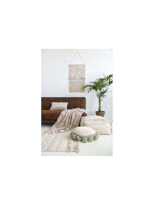 Lorena Canals Teppich Rechteckig Synthetisch,Polyester/Cotton/Leather Ecru