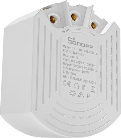 Sonoff D1 Intelligenter Schalter Dimmer Wi-Fi & RF 1A