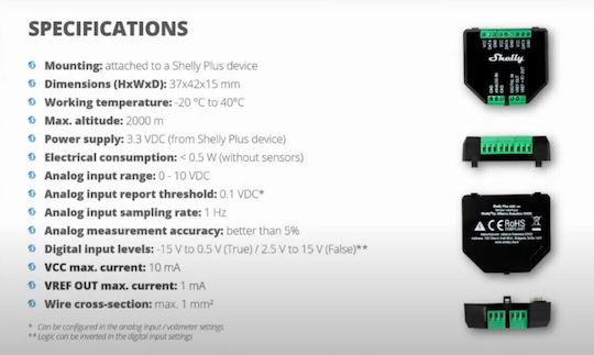 Shelly Plus Add-On Интелигентен Превключвател Wi-Fi