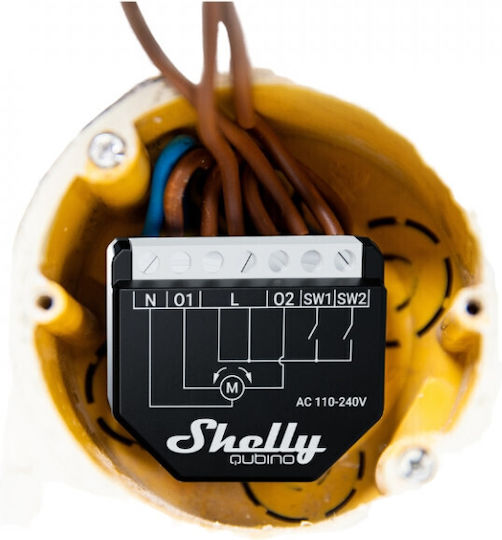 Shelly Qubino Wave Shutter Smart Switch Dimmer 2 Καναλιών Wi-Fi, Z-Wave & RF 10A