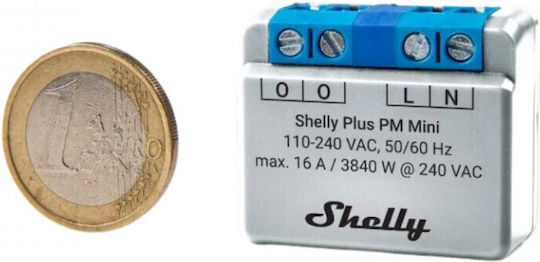 Shelly Plus Pm Mini Smart Switch 1 Καναλιού Wi-Fi, Bluetooth, ZigBee & RF 16A