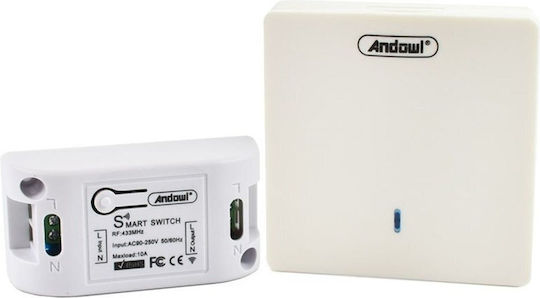 Andowl Smart Intermediate Switch Wi-Fi & RF in White Colour