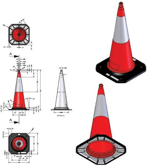 Next Systems Plastic Cone Orange H100cm