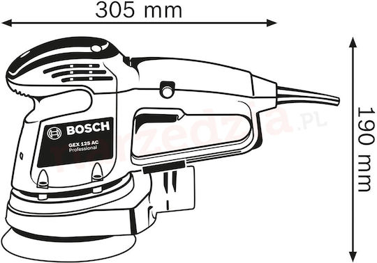 Bosch GEX 34-125 Electric Eccentric Sander 125mm Electric 340W with Speed Control and with Suction System 0601372300