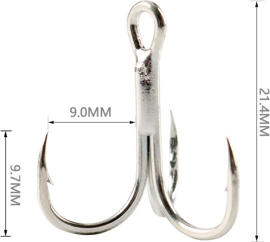 Tpster Fishing Treble Hooks Set 4# 4pcs 20230