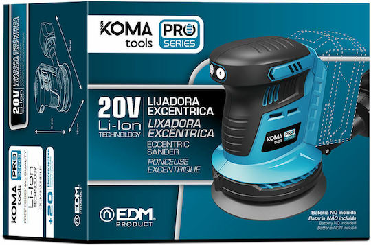 EDM Grupo S7910098 Excentric Triveio 125mm Baterie 20V Solo cu sistem de aspirare