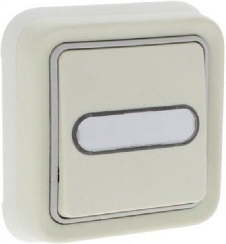 Legrand Plexo Complete Wall Push Bell Button with Frame Μονό Φωτεινό ΙΡ55 White 069865