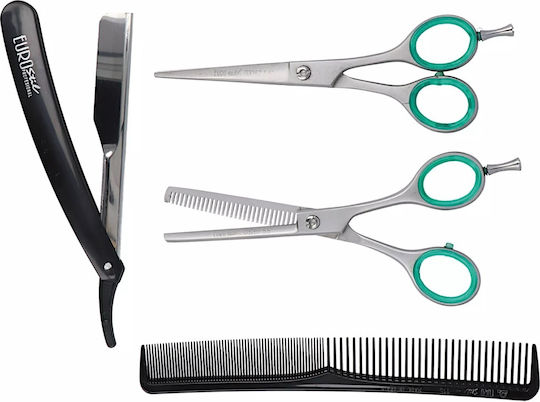 Eurostil Set Trimming & Thinning Hair Cutting Scissors 5.5"