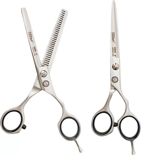 Eurostil Set Trimming & Thinning Hair Cutting Scissors 6"
