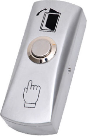 Fenice Complete Wall Push Exit Button with Frame Silver NF-30