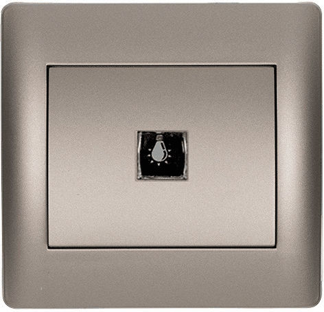 Elmark Complete Wall Push Staircase Button with Frame Rhyme Metallic Gray 11184C