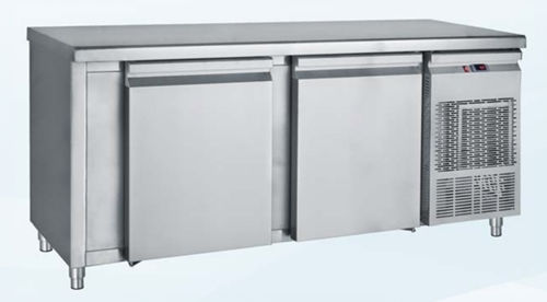 Bambas Frost Frigider Inoxidabil de Banc 367lt cu 2 Uși și Unitate de Răcire 0/+10°C L140xl70xH85cm PM7 155