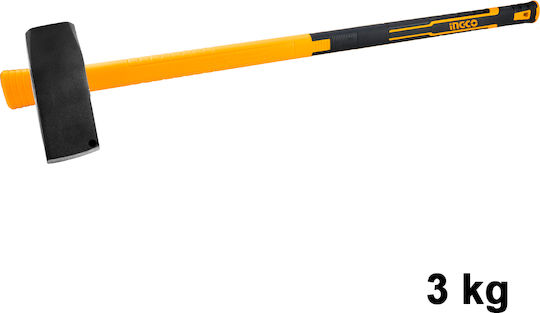 Ingco HSPM02068D Τσεκούρι Σχισίματος Μήκους 90cm και Βάρους 3kg με Λαβή Fiberglass