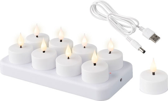 Lumineo LED Decorative Table Lamp Warm White Tealight 8 pcs