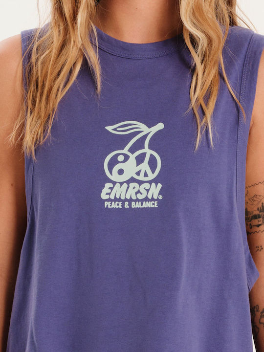 Peace & Balance Women's Crop Top Cotton Sleeveless Purple