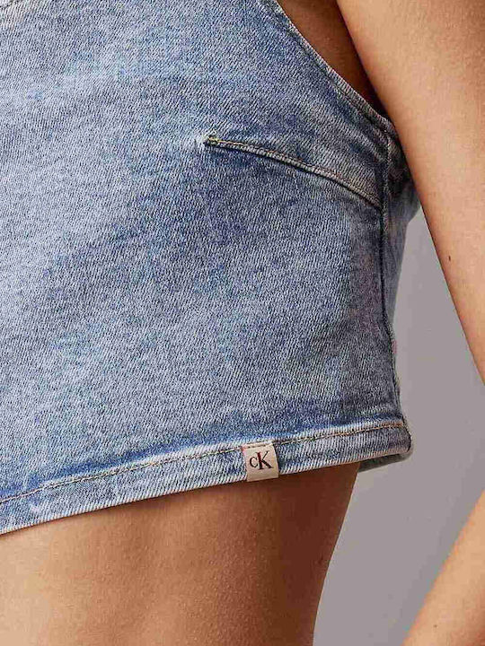 Γυναικεία Μπλούζα Βαμβακερή Αμάνικη Light Denim