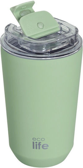 Ecolife Glass Thermos Stainless Steel BPA Free 360ml Pure Green