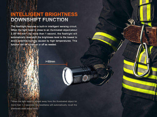 Fenix Wiederaufladbar Handstrahler LED IP68 mit maximaler Helligkeit 10lm Weiß